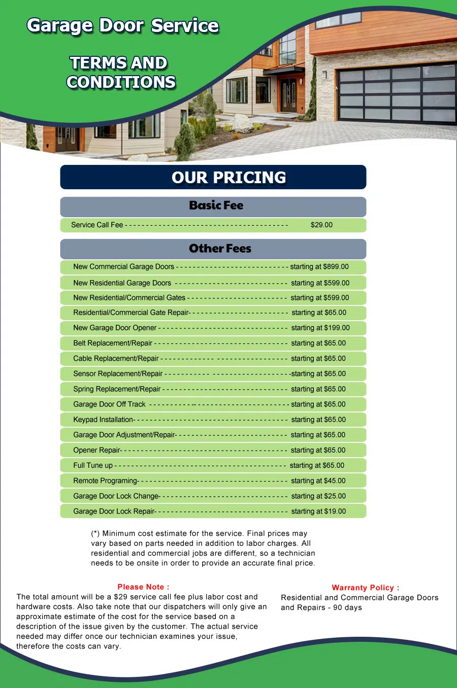 Neighborhood Garage Door Coral Springs, FL 954-960-6489